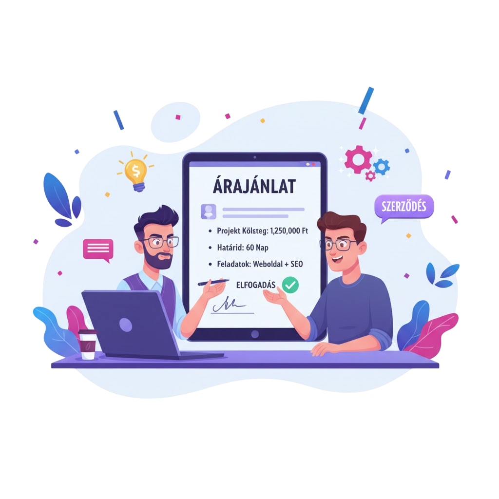 Átlátható és könnyen érthető árajánlatot készítünk, melyben részletesen tisztázzuk minden fontos részletet, így elkerülve a kellemetlen meglepetéseket.